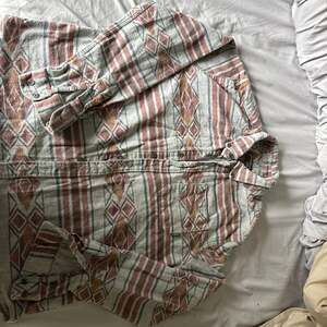 Eddie Bauer Men's XL Southwestern Tribal Print Aztec Flannel Button Down Shirt